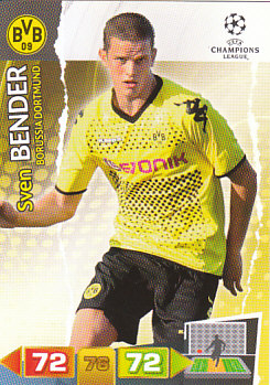 Sven Bender Borussia Dortmund 2011/12 Panini Adrenalyn XL CL #74